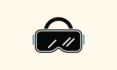 Modern vr headset icon symbolizing immersive technology and virtual reality experiences future