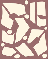 Abstract Geometric Composition in Earthy Tones