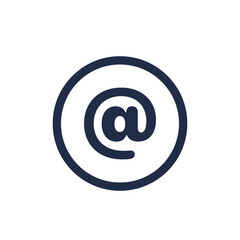 e mail symbol, @ icon transparent