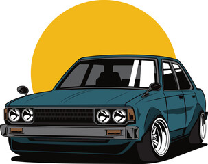 Retro Car Silhouette Svg, Sports Car Svg, Classic Car Vector