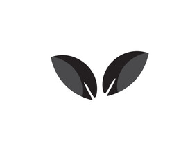 vector illustration of a black leaf