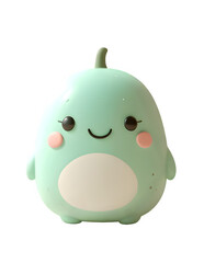 Cute pastel mint kawaii character with smiling face, 3D illustration isolated
Adorable pastel mint character with a smiling face, round body, and rosy cheeks in kawaii style. 3D illustration with soft