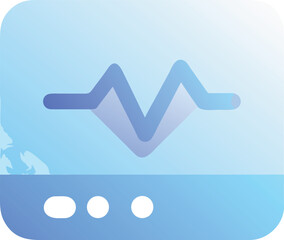Abstract pulse waveform inside a speech bubble icon
