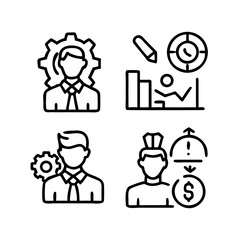 Obraz premium business people icons set