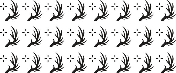 different mystical antler crown icons set