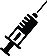 Simple syringe icon medical healthcare vaccination injection symbol illustration vector