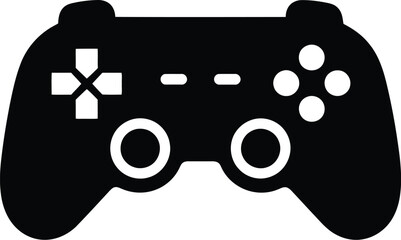Modern gaming controller icon vector silhouette for digital entertainment vector