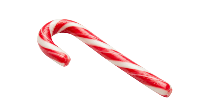 Festive Candy Cane Red and White Striped Treat on Pink Surface