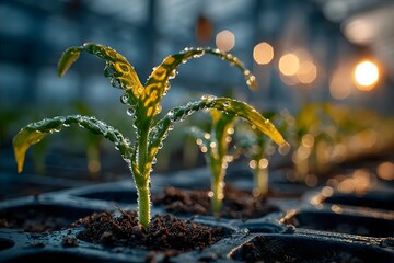 Dewy Plant Seedlings
