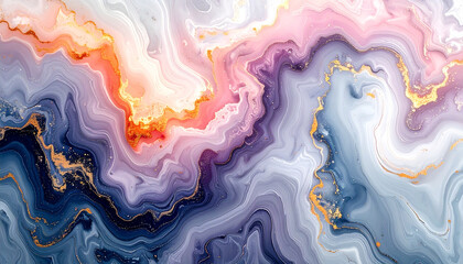 Marble texture with vibrant colors and gold accents perfect for meditation app background creating calming atmosphere