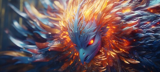 Tiny figures from life garuda phoenix,generative AI