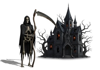 Naklejka premium Haunted Reaper House