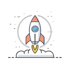 Rocket Launching from Clouds into Space for a Startup Concept