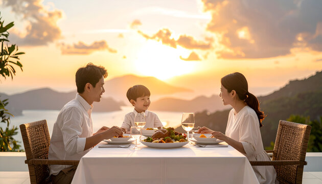 Family Dinner with Scenic View.