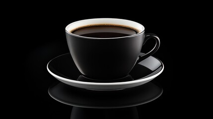 Obraz premium Black coffee cup