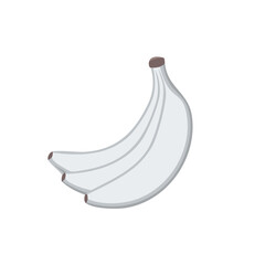 Illustration of ripe bananas in a minimalist flat design style fruit isolated