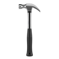 Silver claw hammer isolated on transparent background