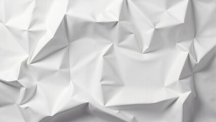 Fototapeta premium Exploration of texture defined by light and shadow in an abstract crumpled white surface