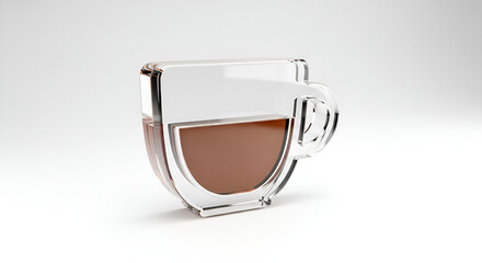 Transparent coffee cup mockup