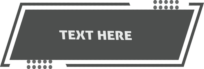 Modern geometric text box with abstract design elements and placeholder text for creative content creation