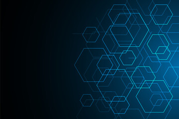 vector sci-fi hexagonal futuristic pattern, innovation future technology background	

