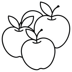 Minimalist vector apple illustration set featuring various colors and simple shapes