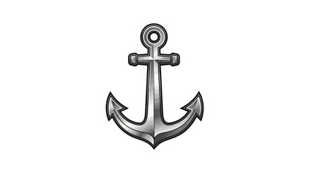 Classic Nautical Anchor Symbol Emblem