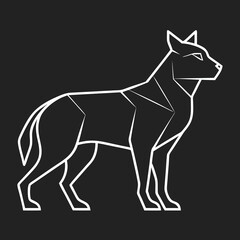 Detailed line art silhouette of a majestic animal in a natural setting perfect for wildlife and nature themed designs