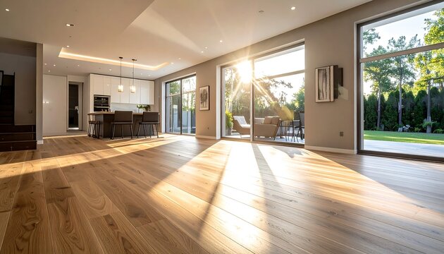 Modern open-plan home interior