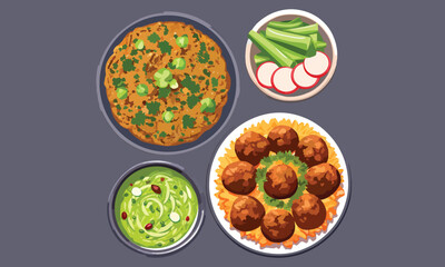 Middle Eastern Food Illustrations