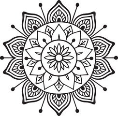 mandala design in black and white