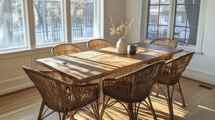 Dining room sunlight interior