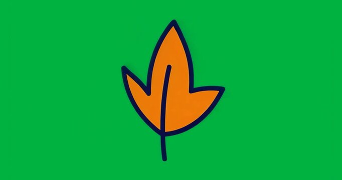 Leaf icon appearing at center, pixel noise shifting on transparent background and halo intensifying