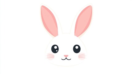 Cute rabbit face illustration