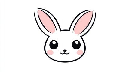 Cute rabbit face design