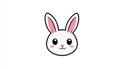 Cute rabbit face illustration