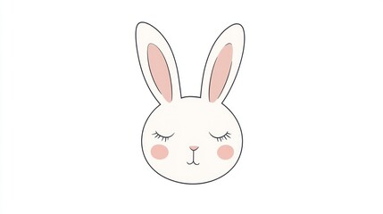 Cute rabbit head illustration