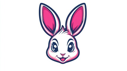 Cute rabbit head illustration