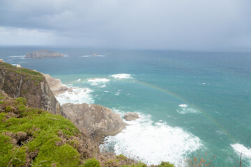 Cliffs of cape Penas landscape, Asturias, Spain