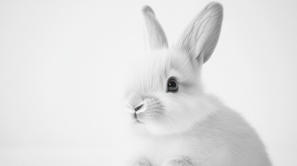 Obraz premium White rabbit close up