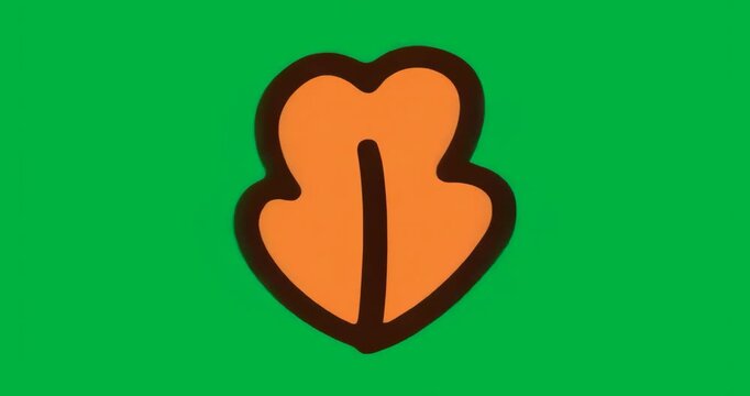 Animation starting with blue noise pulsing around brown-outlined orange emblem on transparent bg