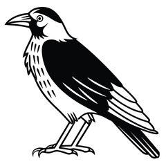 Elegant line art illustration of a bird in flight perfect for nature and wildlife designs
