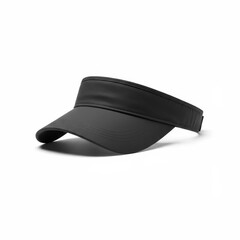 Black golf visor hat in modern style with curved brim  