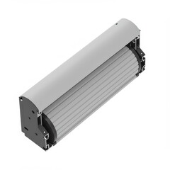 Roller shutter system with modern design in grey color  