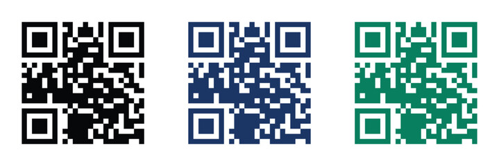 Business card QR code symbol vector illustration perfect for contactless visiting card templates.