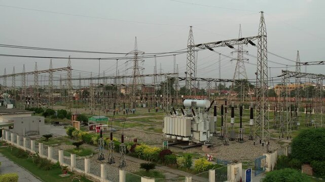 Electricity power grid in a village