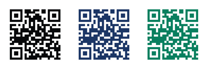 Fototapeta premium Business card QR code symbol vector illustration perfect for contactless visiting card templates.