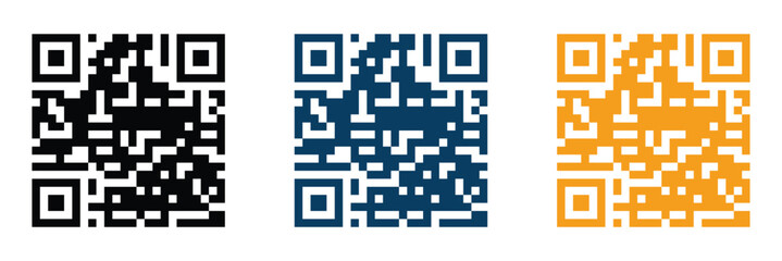 Fototapeta premium QR code icon vector on white background