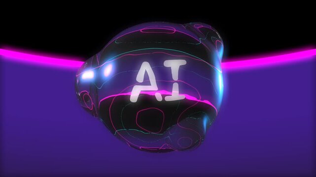 AI Tech Bubble (Seamless Loop)