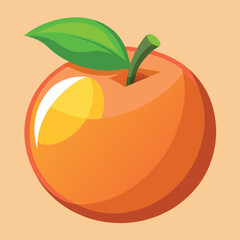 Vibrant peach fruit illustration with smooth gradient shading perfect for banners and advertisements